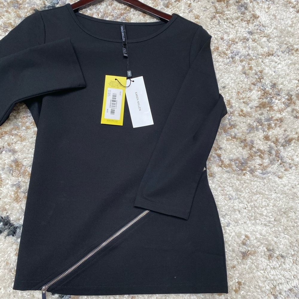 NWT Karen Milllen black fitted top